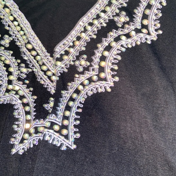 Embellished Black Women's Top medium - Picture 4 of 9
